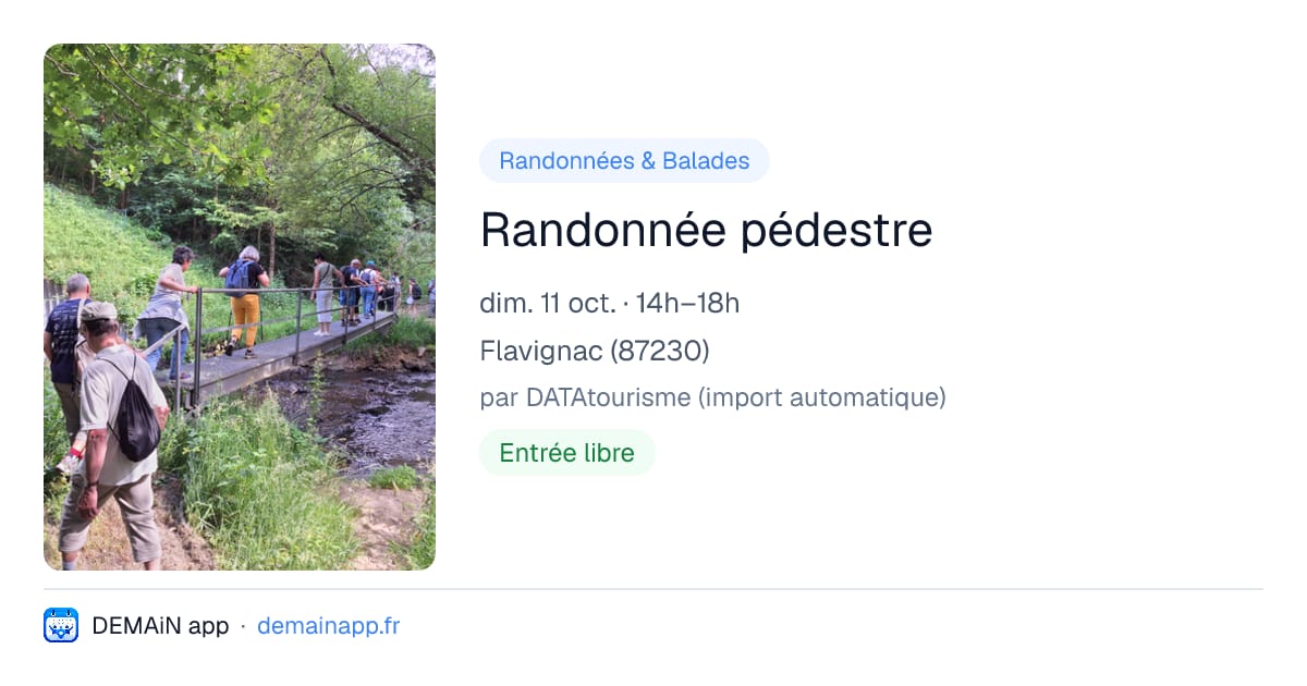 Randonnée pédestre — Flavignac