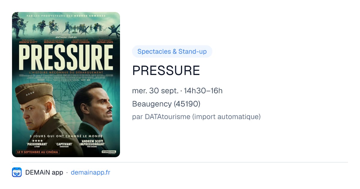 PRESSURE — Beaugency