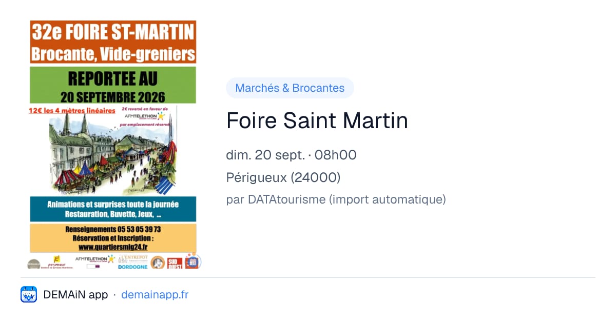 Foire Saint Martin — Périgueux
