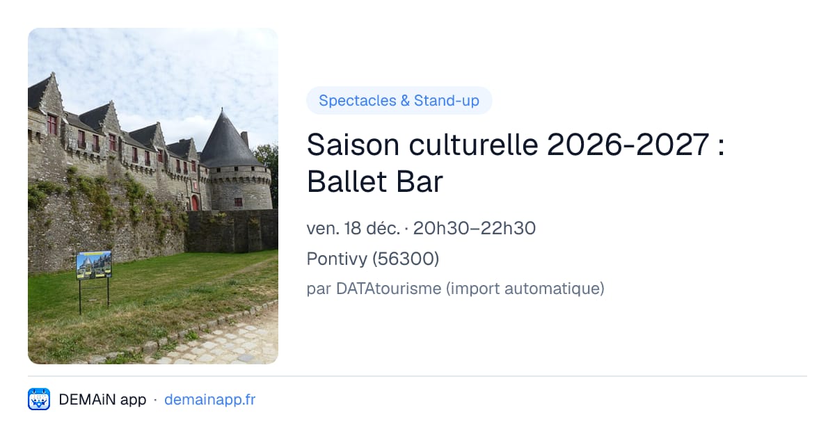Saison culturelle 2026-2027 : Ballet Bar — Pontivy