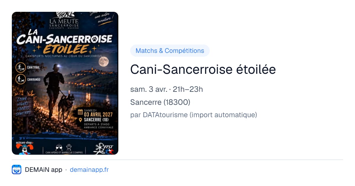 Cani-Sancerroise étoilée — Sancerre