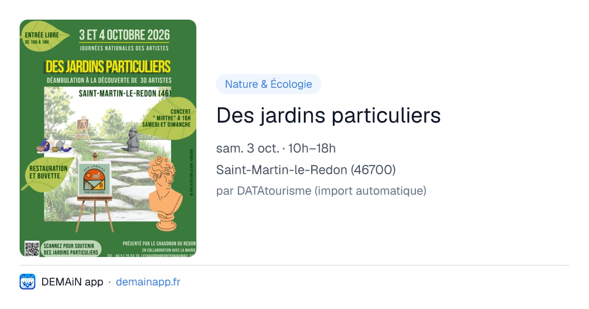 Des jardins particuliers — Saint-Martin-le-Redon