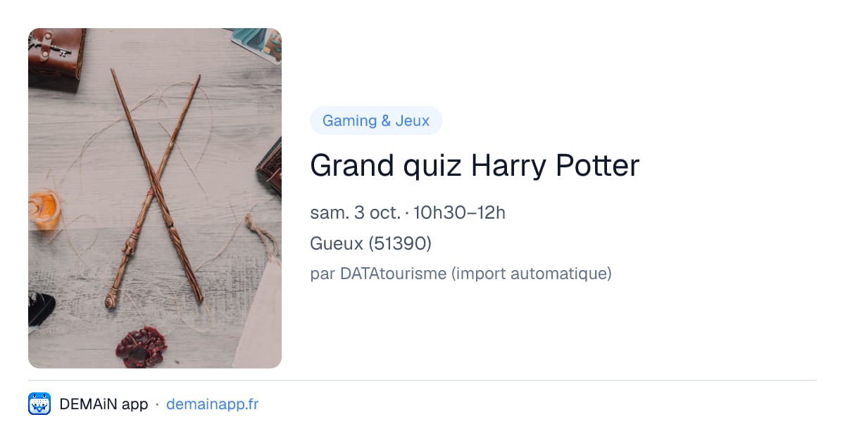 Grand quiz Harry Potter — Gueux