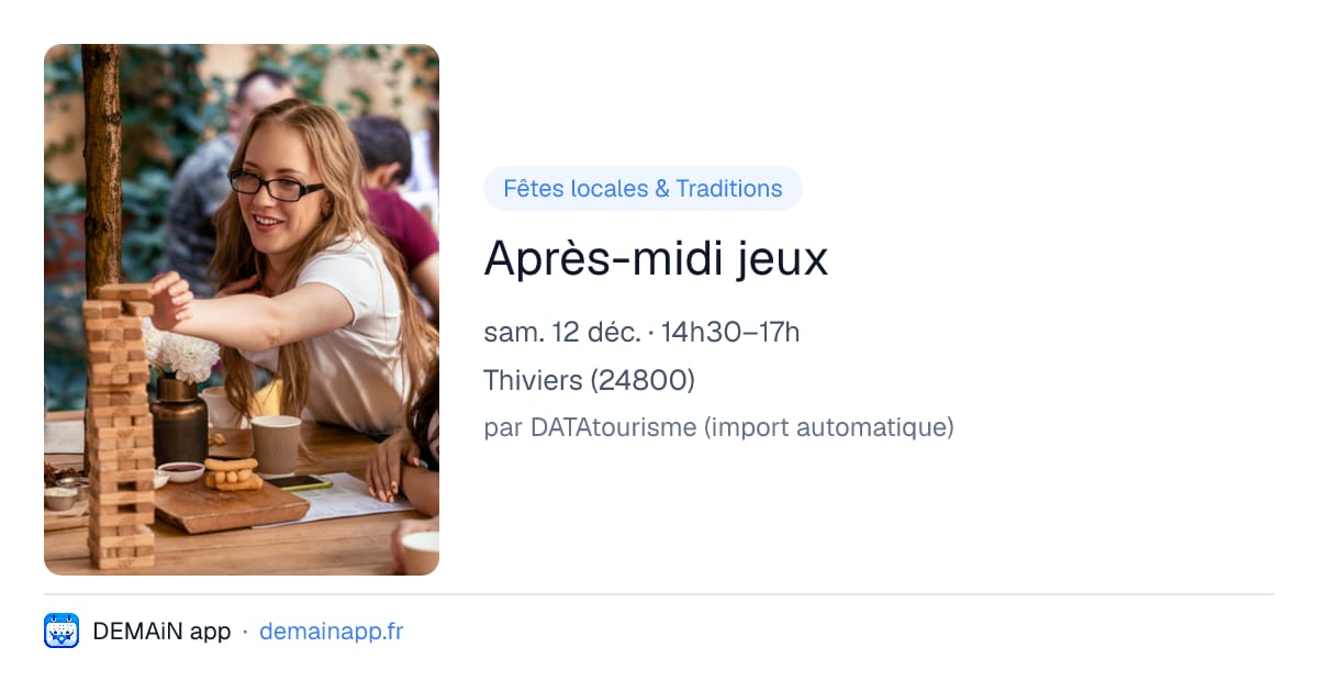 Après-midi jeux — Thiviers