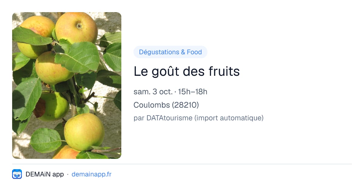Le goût des fruits — Coulombs
