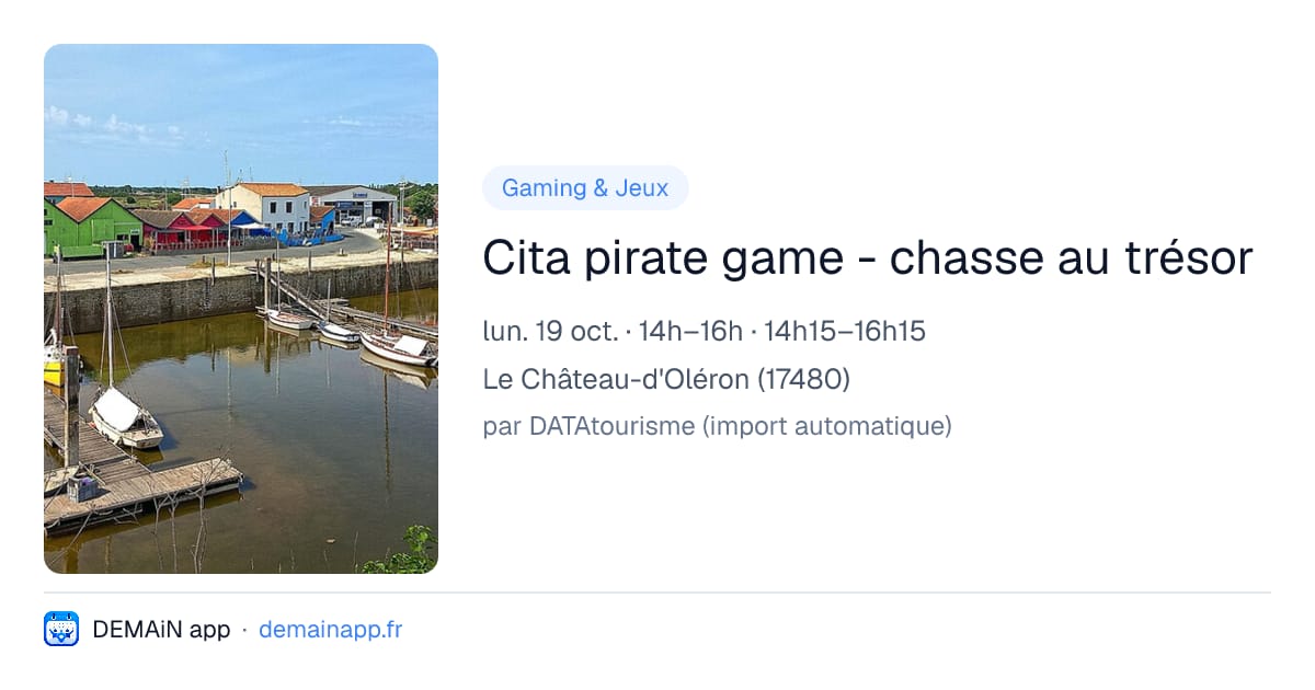 Cita pirate game - chasse au trésor — Le Château-d'Oléron