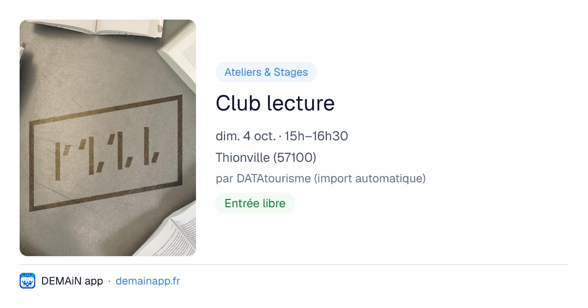 Club lecture — Thionville
