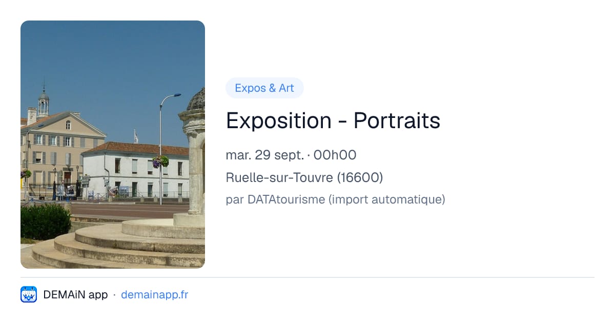 Exposition - Portraits — Ruelle-sur-Touvre