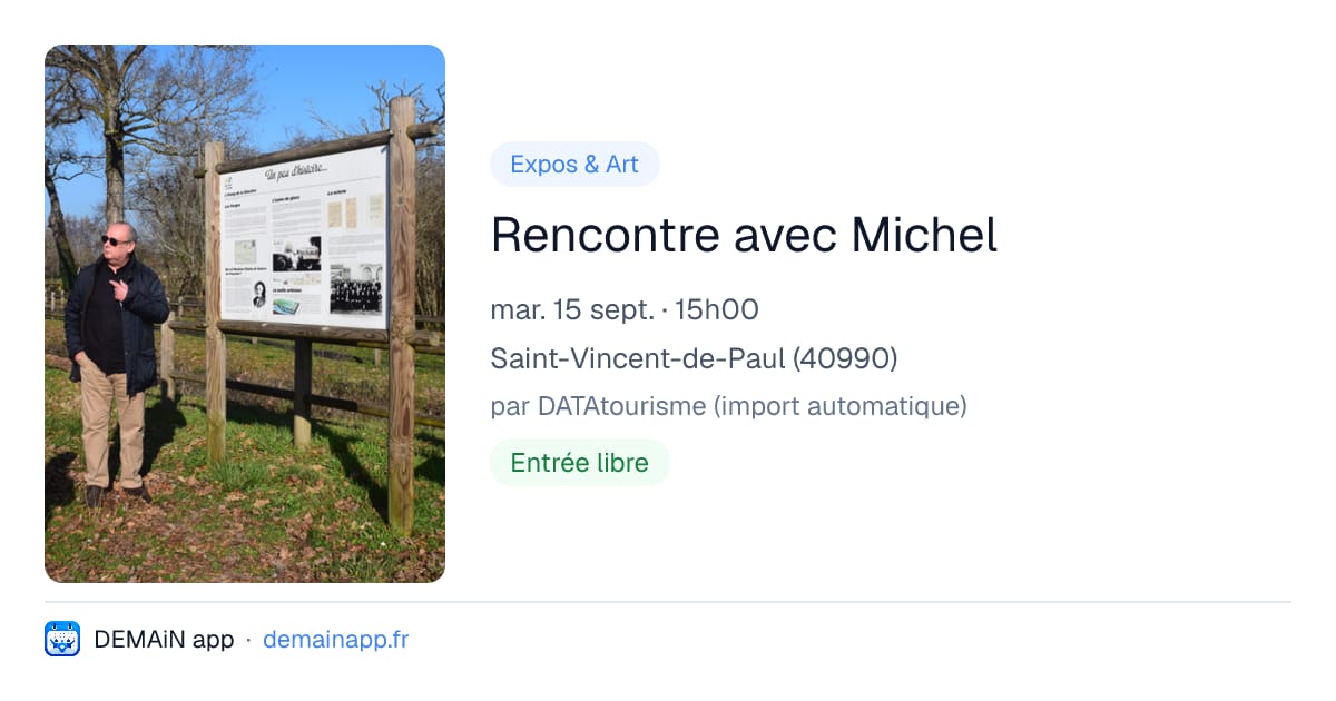 Rencontre avec Michel — Saint-Vincent-de-Paul