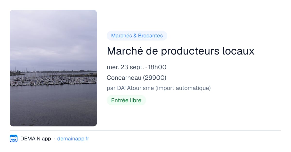 Marché de producteurs locaux — Concarneau