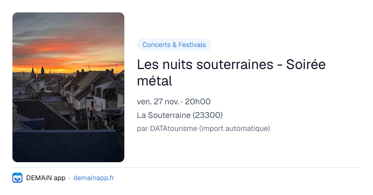 Les nuits souterraines - Soirée métal — La Souterraine