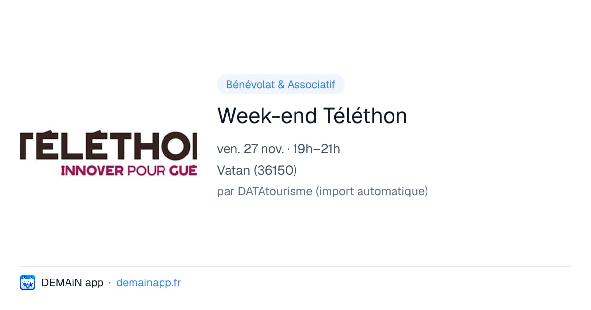 Week-end Téléthon — Vatan