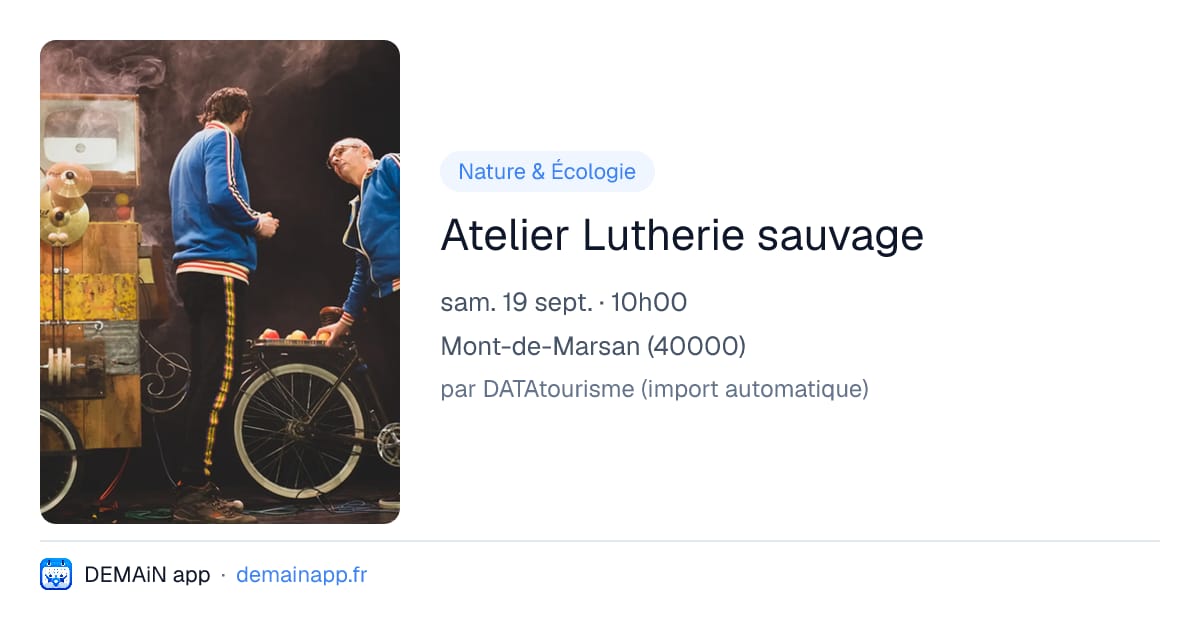 Atelier Lutherie sauvage — Mont-de-Marsan