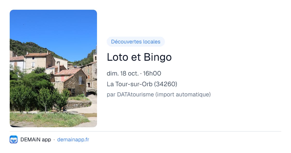 Loto et Bingo — La Tour-sur-Orb