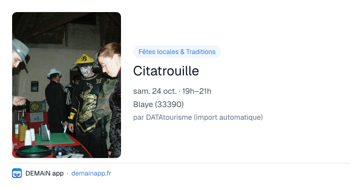 Citatrouille — Blaye