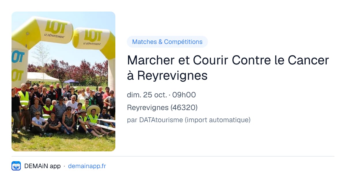 Marcher et Courir Contre le Cancer à Reyrevignes — Reyrevignes