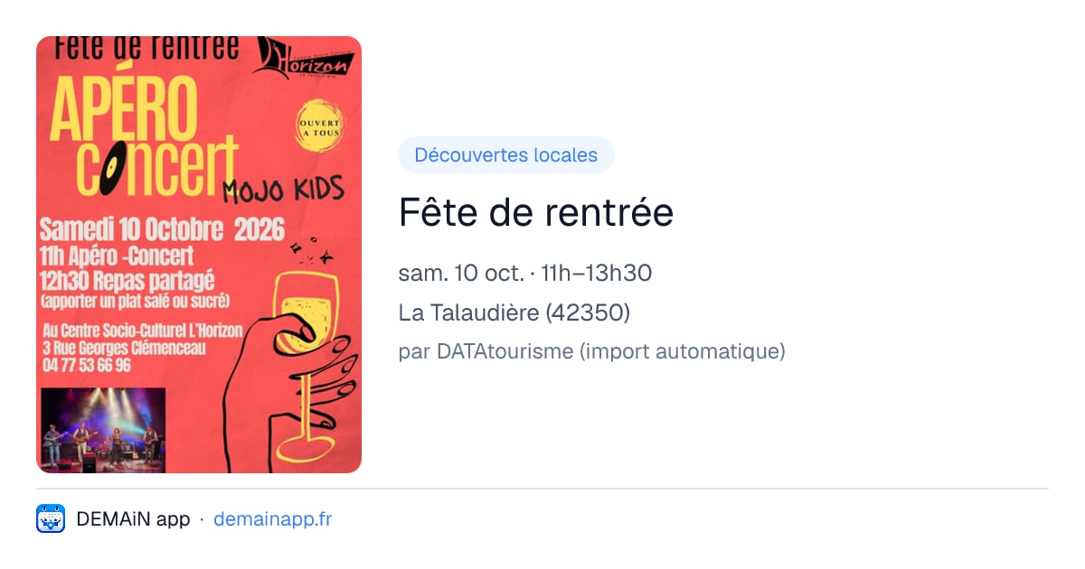 Fête de rentrée — La Talaudière