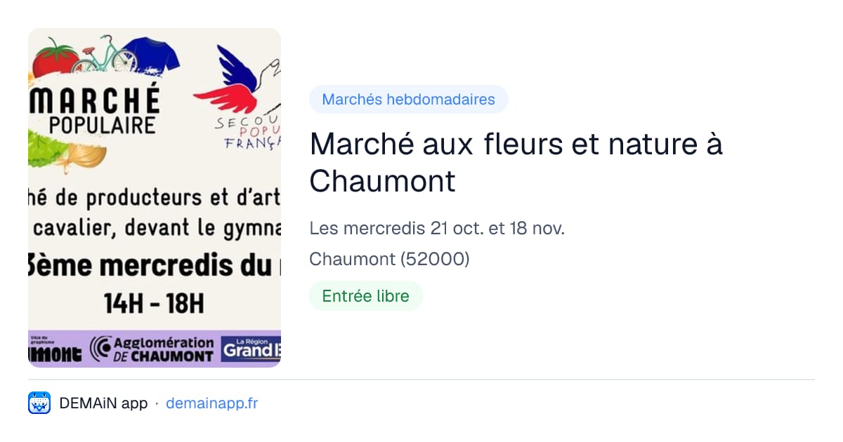 Marché aux fleurs et nature à Chaumont — Chaumont