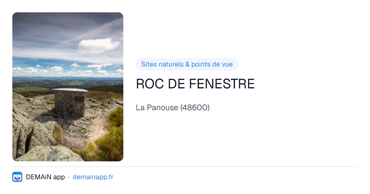 ROC DE FENESTRE — La Panouse