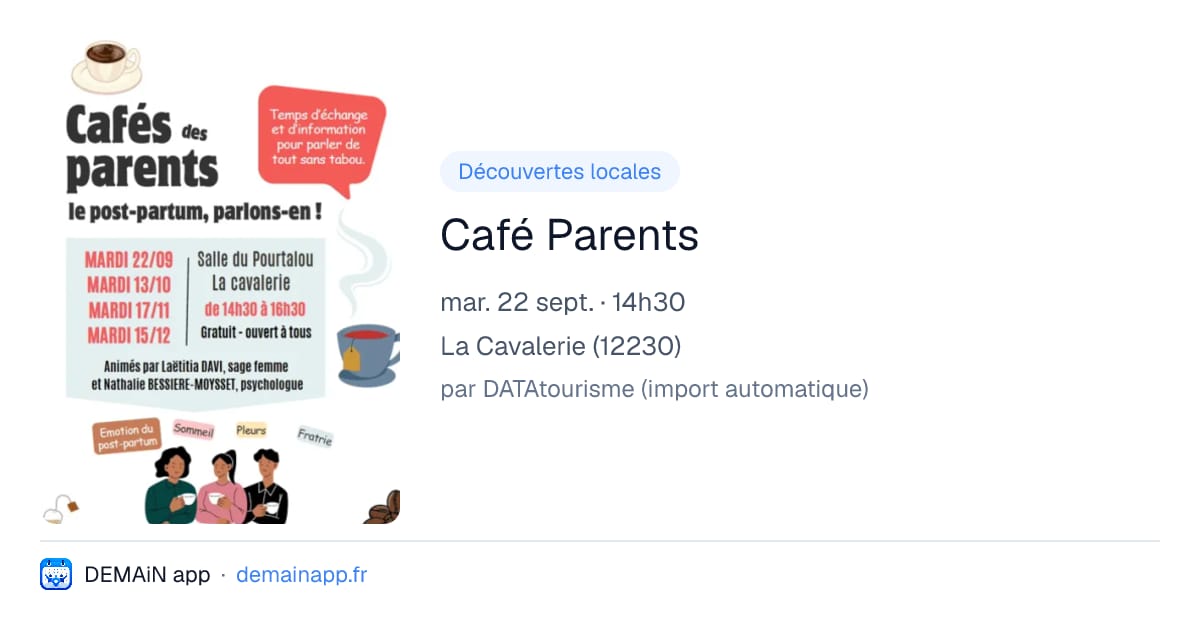 Café Parents — La Cavalerie