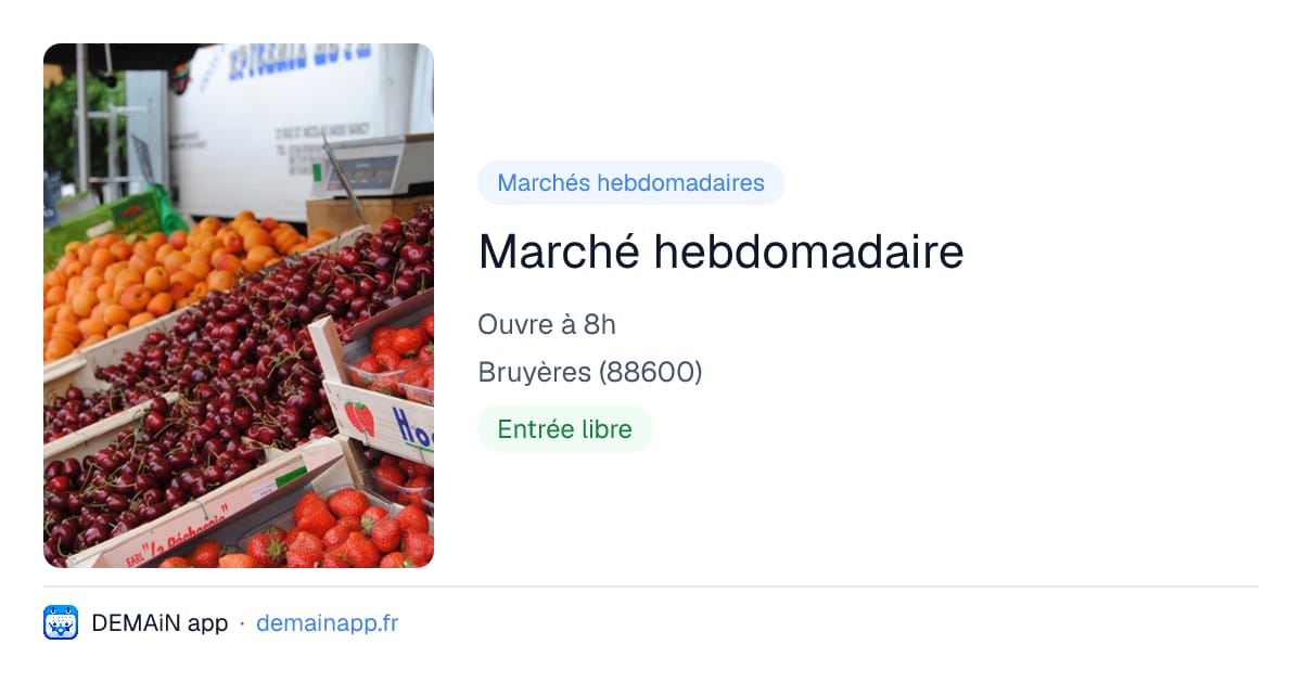 Marché hebdomadaire — Bruyères