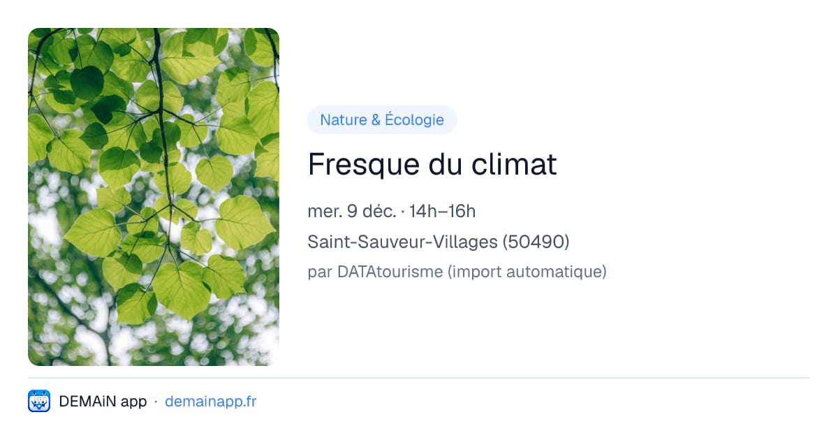 Fresque du climat — Saint-Sauveur-Villages