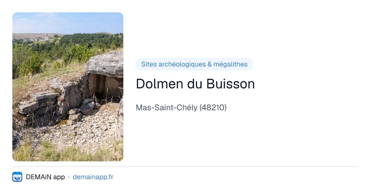 Dolmen du Buisson — Mas-Saint-Chély