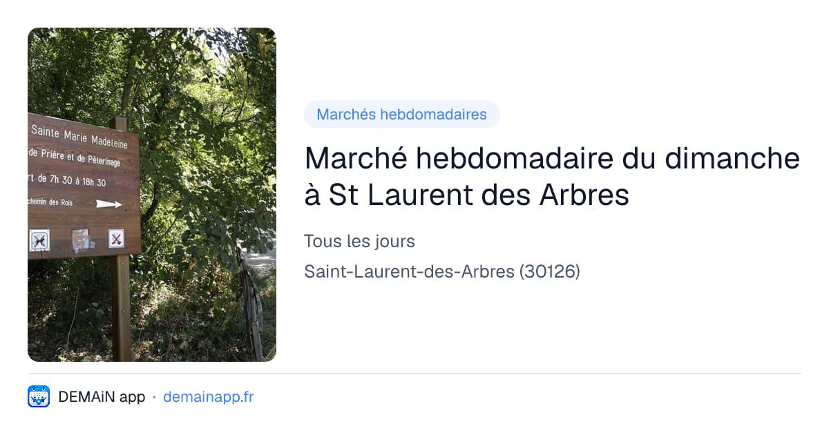Marché hebdomadaire du dimanche à St Laurent des Arbres — Saint-Laurent-des-Arbres