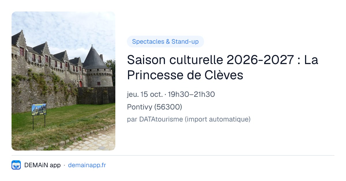 Saison culturelle 2026-2027 : La Princesse de Clèves — Pontivy