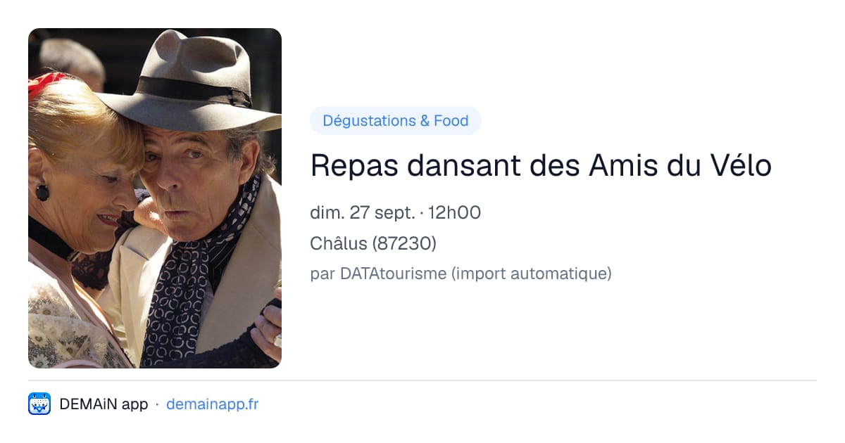 Repas dansant des Amis du Vélo — Châlus