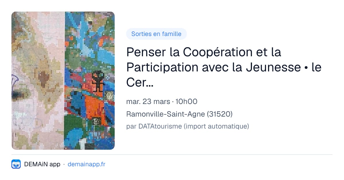 Penser la Coopération et la Participation avec la Jeunesse • le Cercle des Éléphants — Ramonville-Saint-Agne