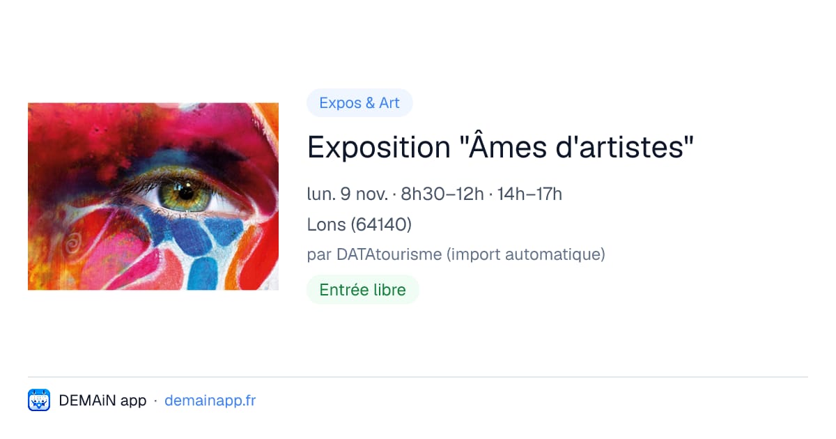 Exposition "Âmes d'artistes" — Lons