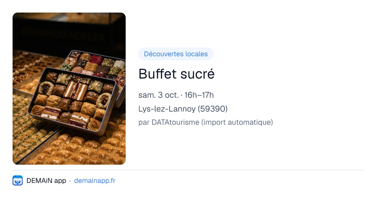 Buffet sucré — Lys-lez-Lannoy