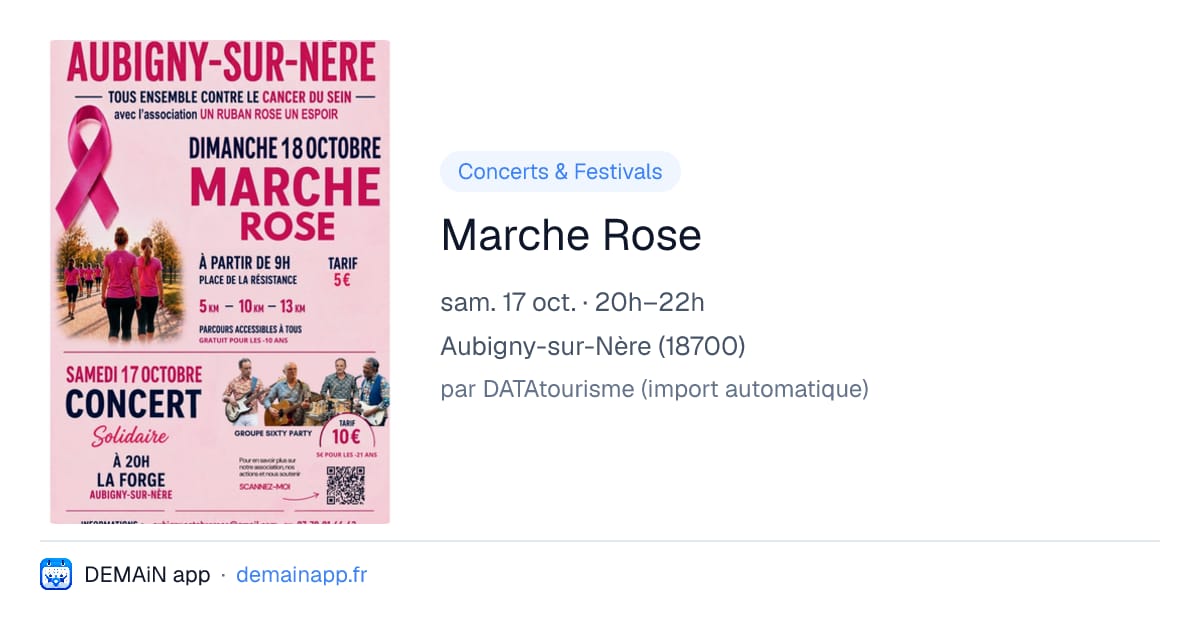 Marche Rose — Aubigny-sur-Nère