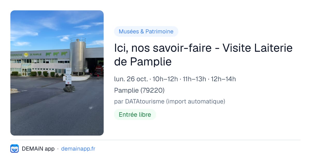 Ici, nos savoir-faire - Visite Laiterie de Pamplie — Pamplie