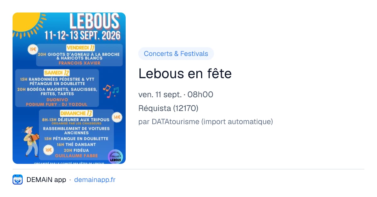 Lebous en fête — Réquista