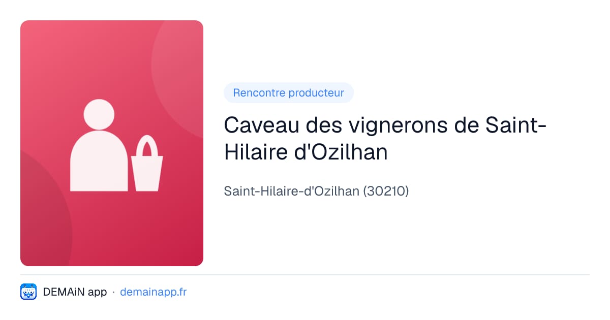 Caveau des vignerons de Saint-Hilaire d'Ozilhan — Saint-Hilaire-d'Ozilhan