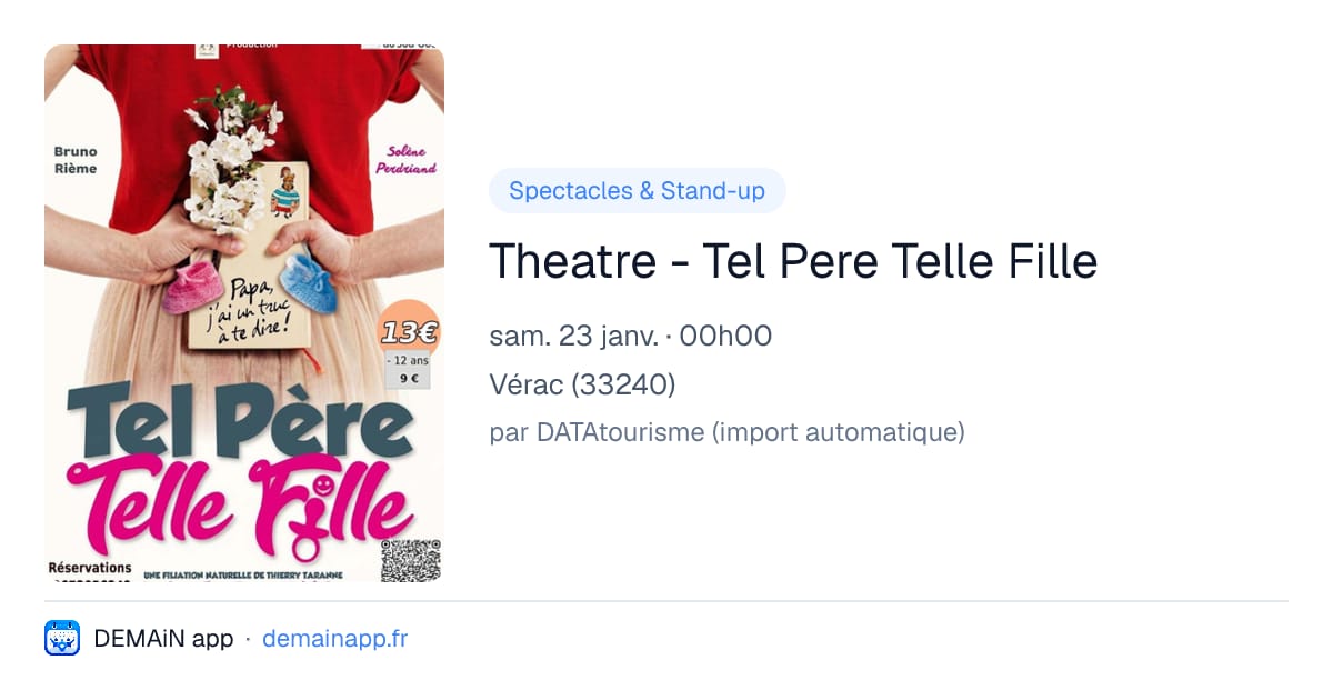 Theatre - Tel Pere Telle Fille — Vérac