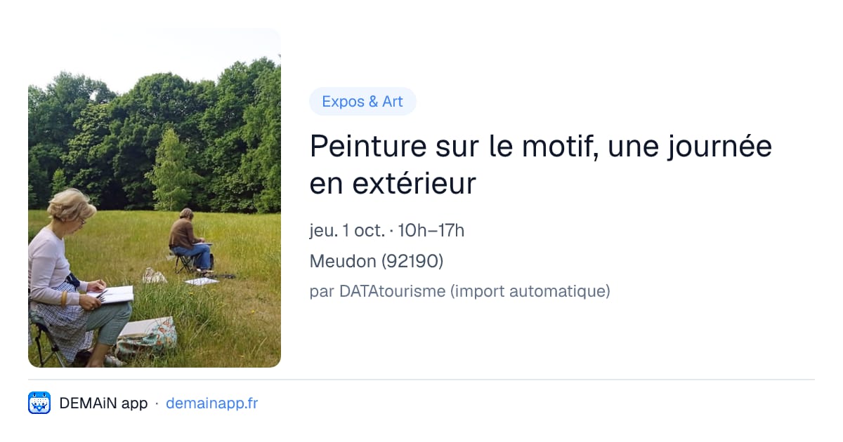Peinture sur le motif, une journée en extérieur — Meudon