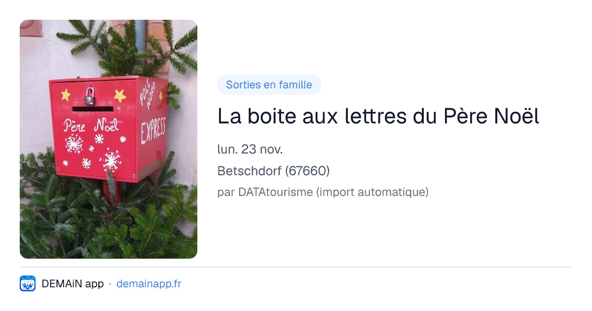 La boite aux lettres du Père Noël — Betschdorf