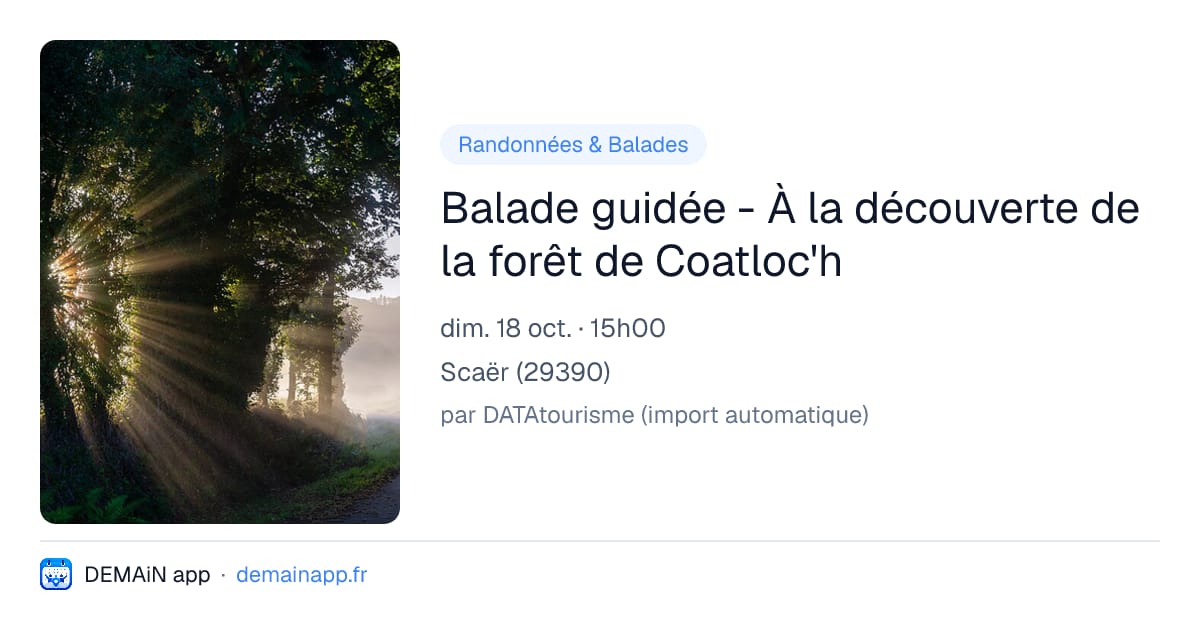 Balade guidée - À la découverte de la forêt de Coatloc'h — Scaër