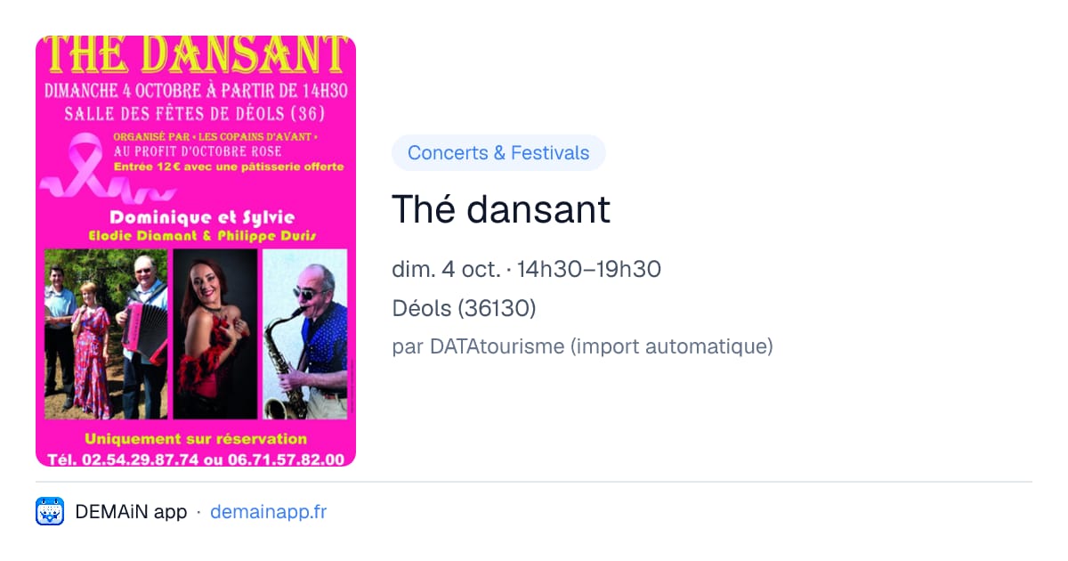 Thé dansant — Déols