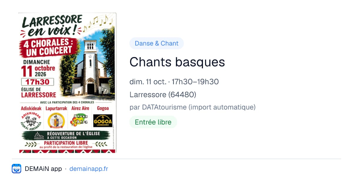 Chants basques — Larressore