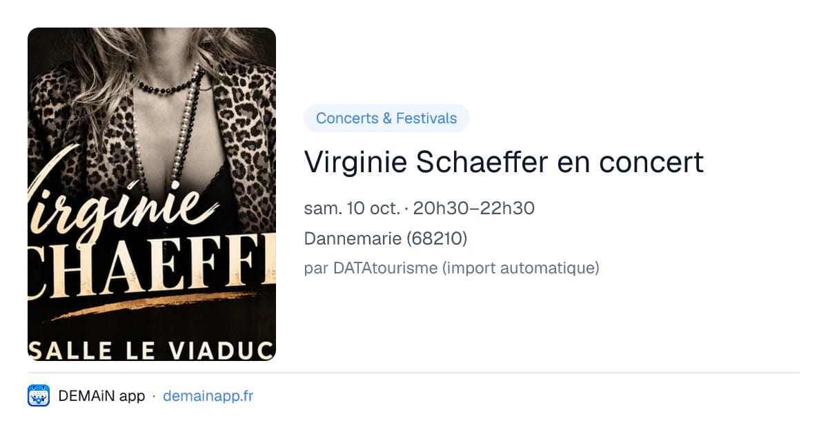 Virginie Schaeffer en concert — Dannemarie
