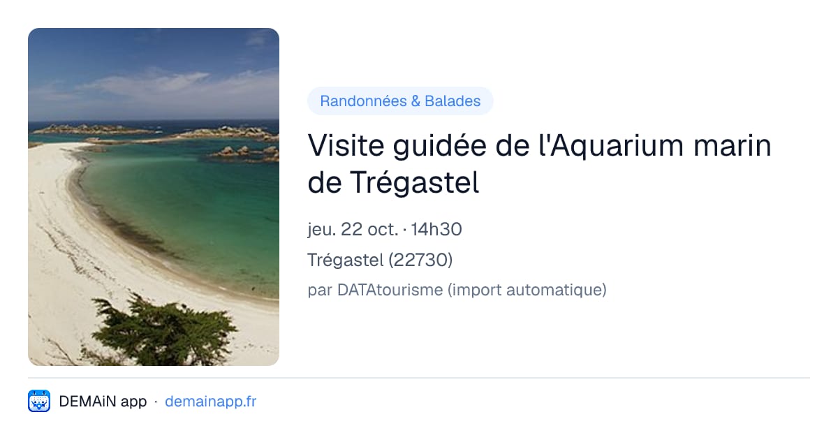 Visite guidée de l'Aquarium marin de Trégastel — Trégastel