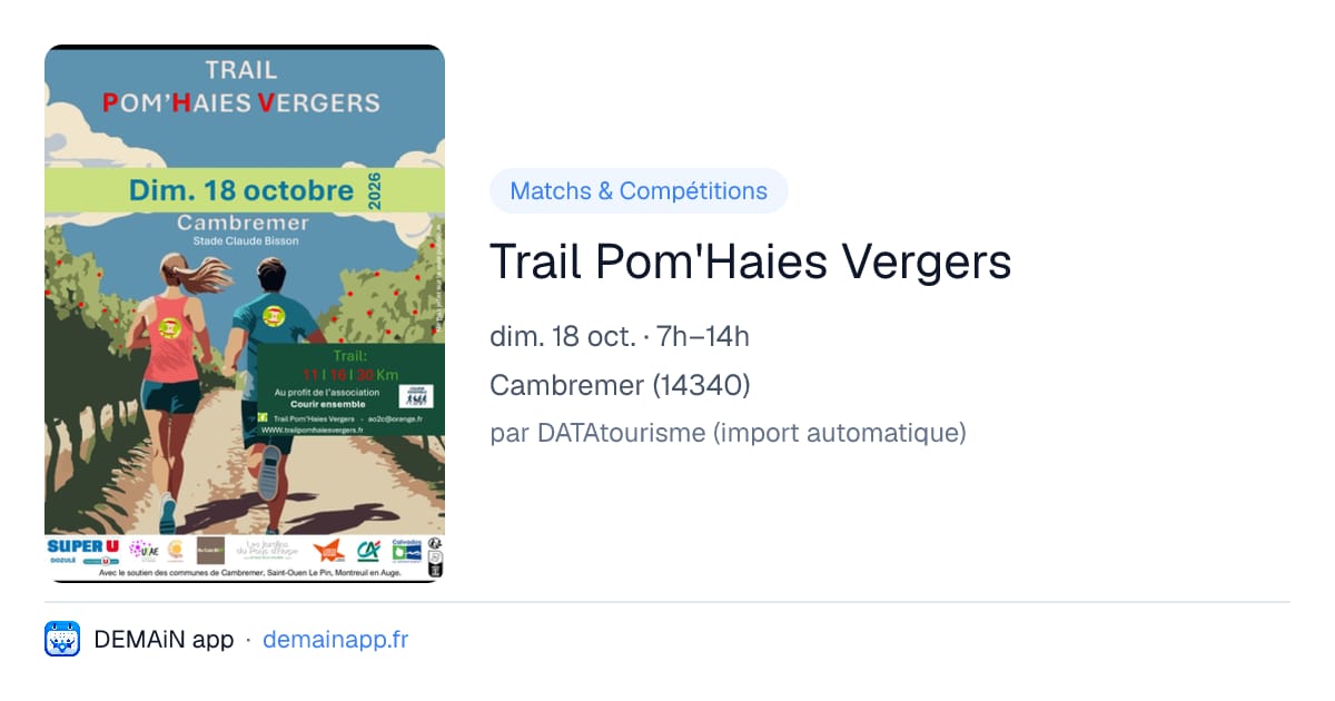 Trail Pom'Haies Vergers — Cambremer