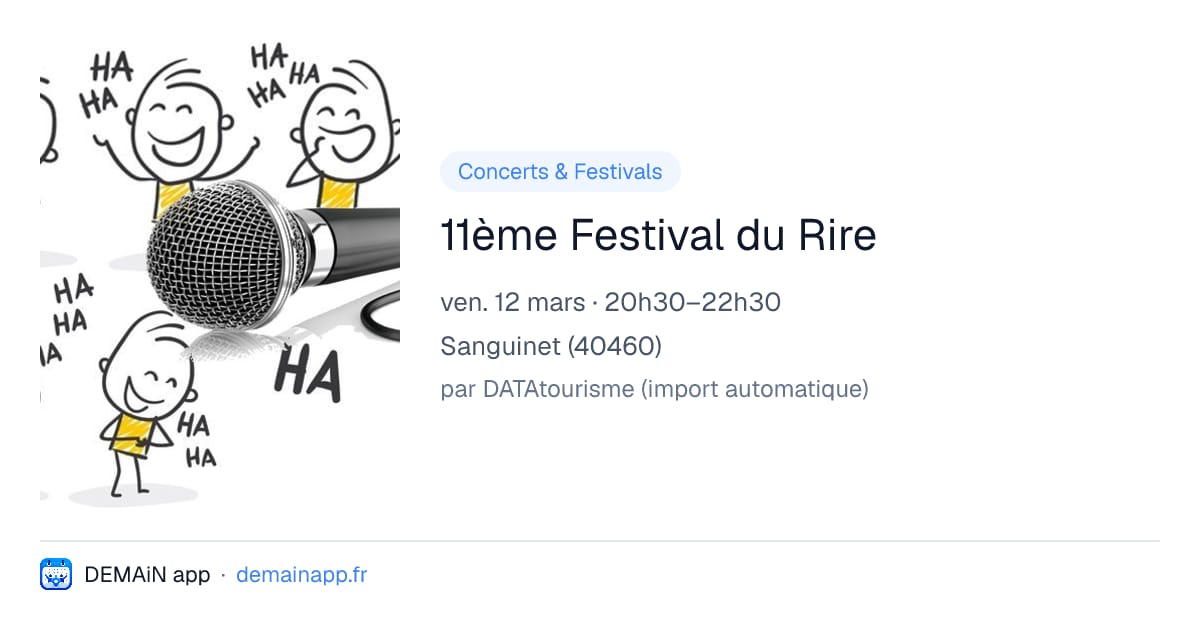 11ème Festival du Rire — Sanguinet