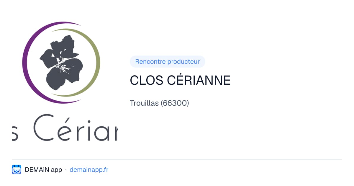 CLOS CÉRIANNE — Trouillas