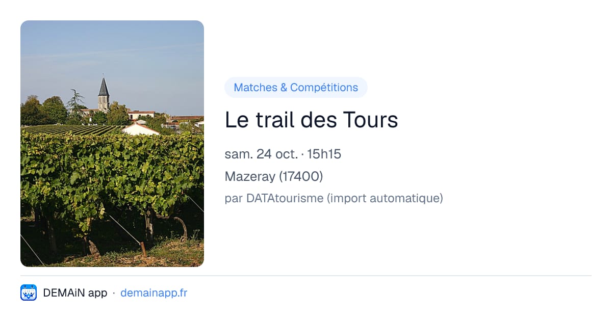 Le trail des Tours — Mazeray