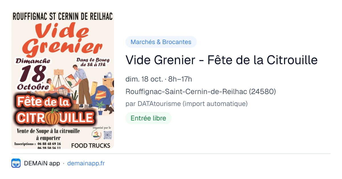 Vide Grenier - Fête de la Citrouille — Rouffignac-Saint-Cernin-de-Reilhac